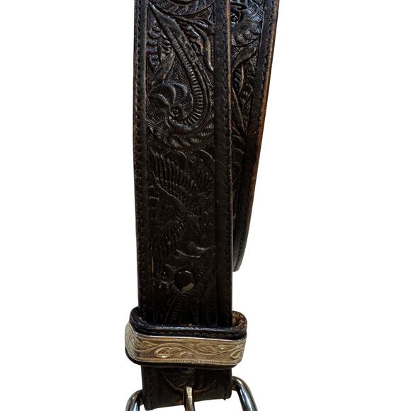 Vintage Silver Creek Collection Leather Belt Made in USA Size 42 - Picture 4 of 4